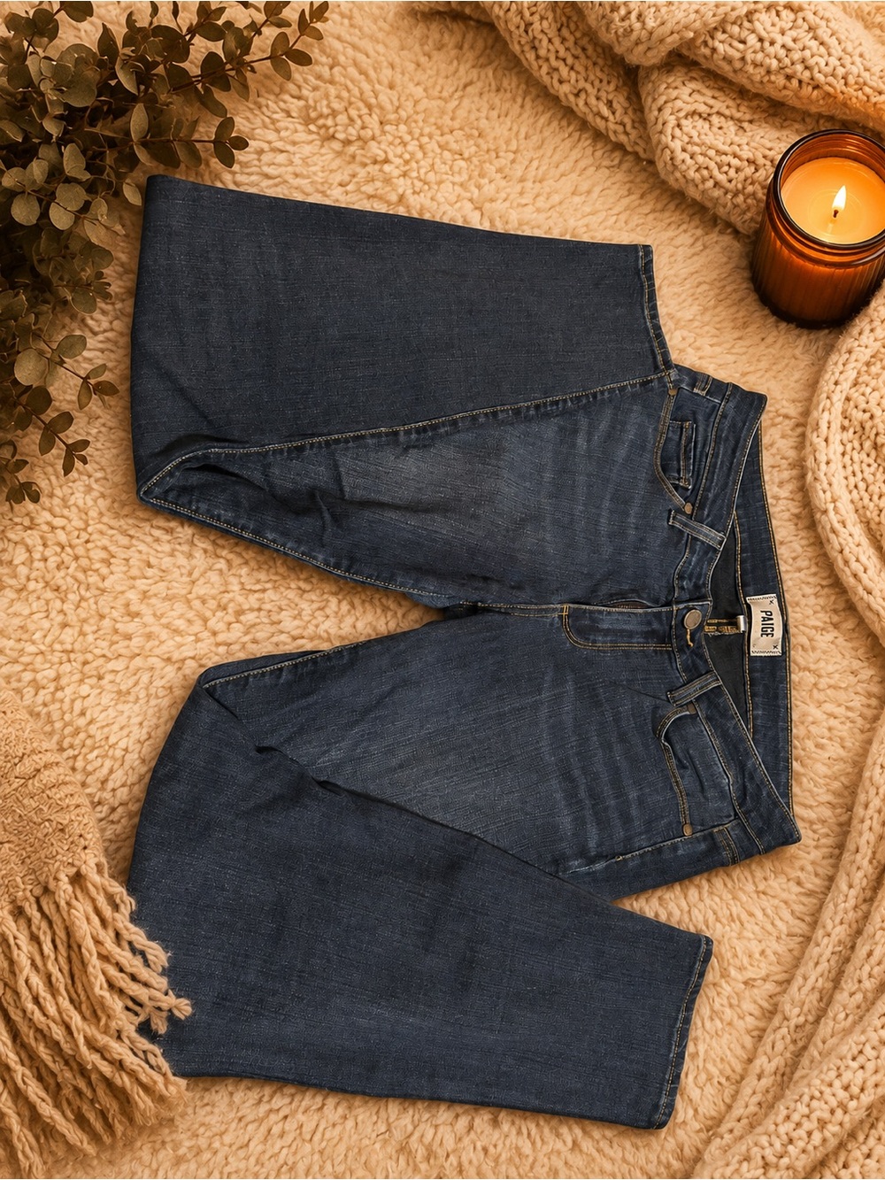 PAIGE Denim Dark Indigo Skinny Leg Jeans